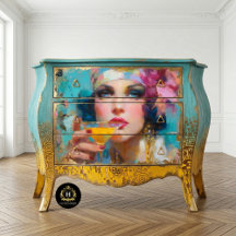 Decoupage de Cômoda Art Déco