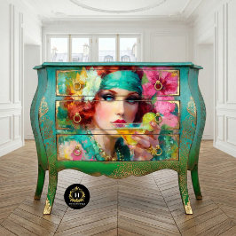 Papel De Seda Decoupage de Coquetel Tropical Glam Redhead Martin