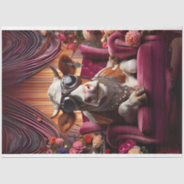 Papel De Seda Decoupage de Covas Sentadas Rosa