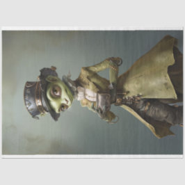 Papel De Seda Decoupage de Críquete Verde Vitoriano