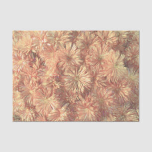 Papel De Seda Decoupage de Crisântemo Rosa Amarelo Floral