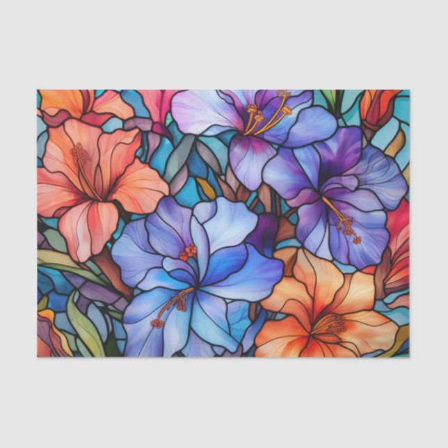 Papel De Seda Decoupage de Efeito de Vidro Obtido (Frente )