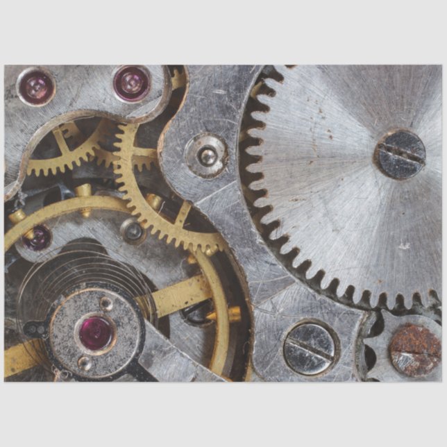 Papel De Seda Decoupage de engrenagens CogWheeler do Motor (Frente )