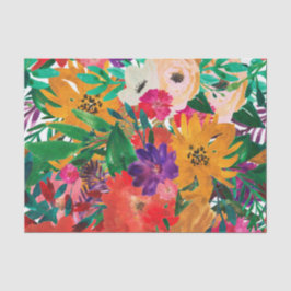 Papel De Seda Decoupage de Flores de Aquarela Tropicais