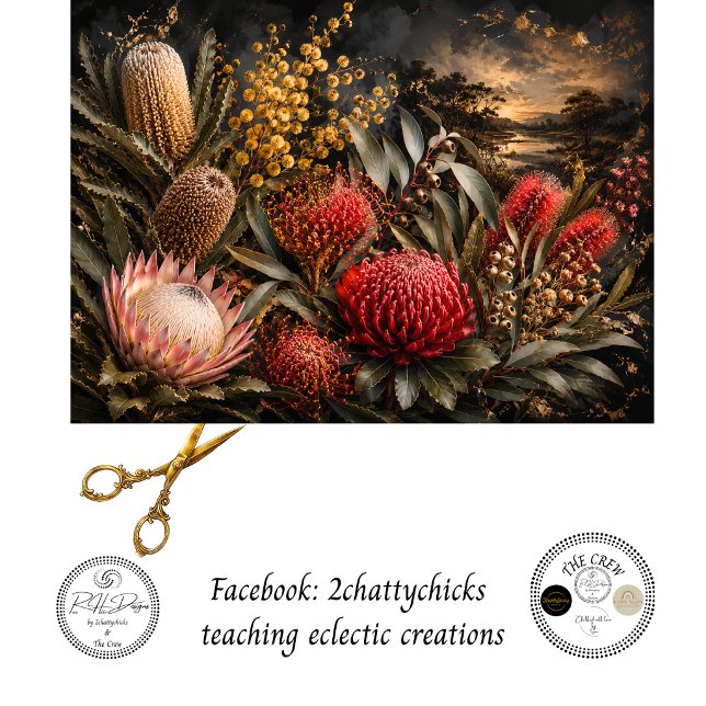 Papel De Seda Decoupage de Flores Nativas Australianas (Criador carregado)