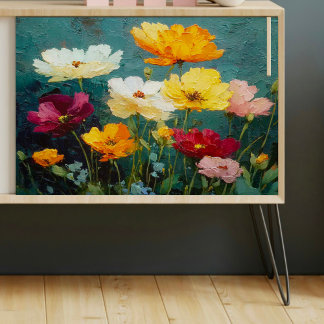 Papel De Seda Decoupage de Flores Selvagens Texturizadas