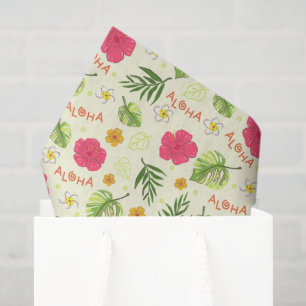 Papel De Seda Decoupage de Flores Tropicais Havaianas Hibisco