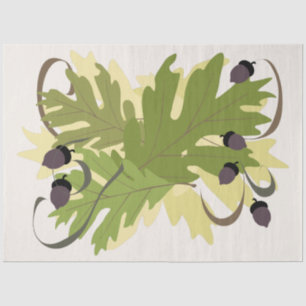 Papel De Seda Decoupage de Folhas de Carvalho de outono