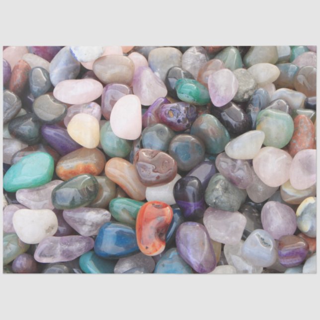 Papel De Seda Decoupage de Fundo Agate Gemstones (Frente )