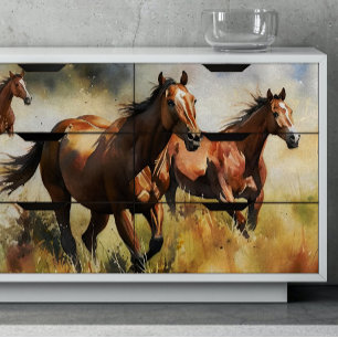 Papel De Seda Decoupage de Galopagem de Cavalos Selvagens de Aqu