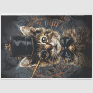 Papel De Seda Decoupage de Gatinhos com Sussurros Steampunk