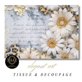 Papel De Seda Decoupage de Girassóis Boho Chic