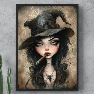 Papel De Seda Decoupage de Halloween do Cigarro de Bruxa Gótica