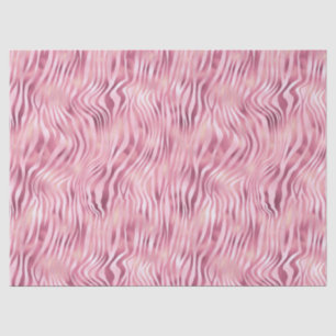 Papel De Seda Decoupage de Impressão de Zebra Metálica Rosa