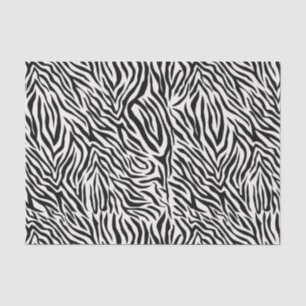 Papel De Seda Decoupage de Impressão de Zebra Preto e Branco de