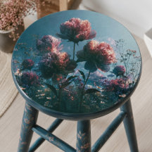 Decoupage de Jardim de Peônia Rosada Iluminada pel
