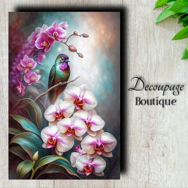 Papel De Seda Decoupage de Joias Orquídeas