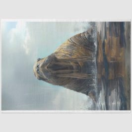 Papel De Seda Decoupage de Manateado Tranquilo