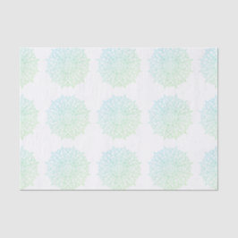 Papel De Seda Decoupage de Mandala, Ombre Verde Azul Elegante