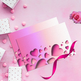 Papel De Seda Decoupage de Namorados de Corações Rosa 3D Bonitos