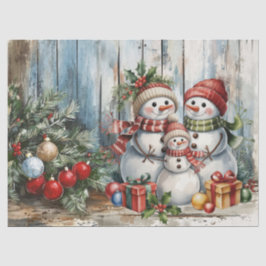 Papel De Seda Decoupage de Natal em Aquarela Vintage Homem de Ne
