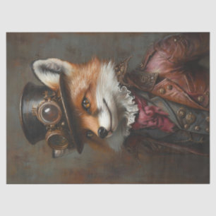 Papel De Seda Decoupage de Óculos de Visto de Raposa Steampunk