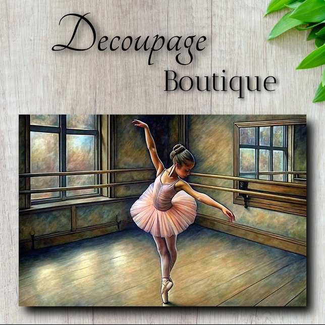 Papel De Seda Decoupage de Óleo Pastel Bailarina Jovem (Pastel Oil Young Ballerina Decoupage Tissue Paper)