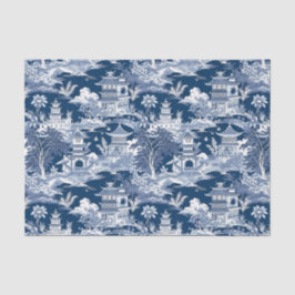 Papel De Seda Decoupage de Paisagem de Chinoiserie