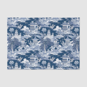 Papel De Seda Decoupage de Paisagem de Chinoiserie