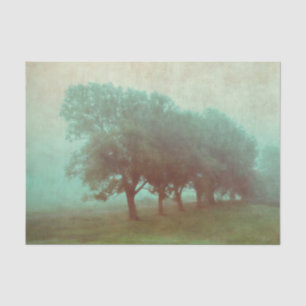 Papel De Seda Decoupage de Paisagem de Textura Teal Antiquada da