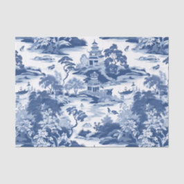 Papel De Seda Decoupage de Paisagem Oriental Chinoiserie