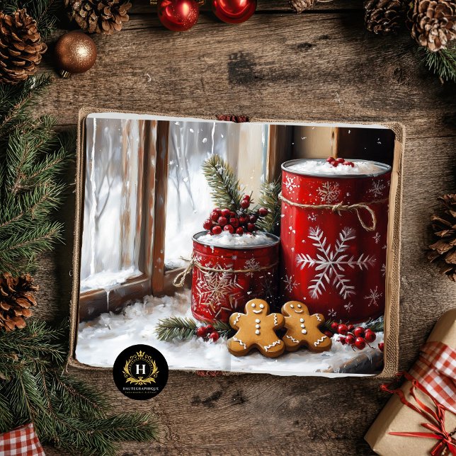 Papel De Seda Decoupage de Pão de Natal Feriado (Criador carregado)