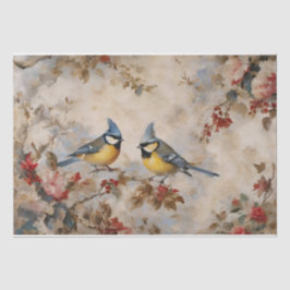 Papel De Seda Decoupage de Pássaros e Galhos