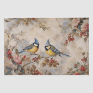 Papel De Seda Decoupage de Pássaros e Galhos