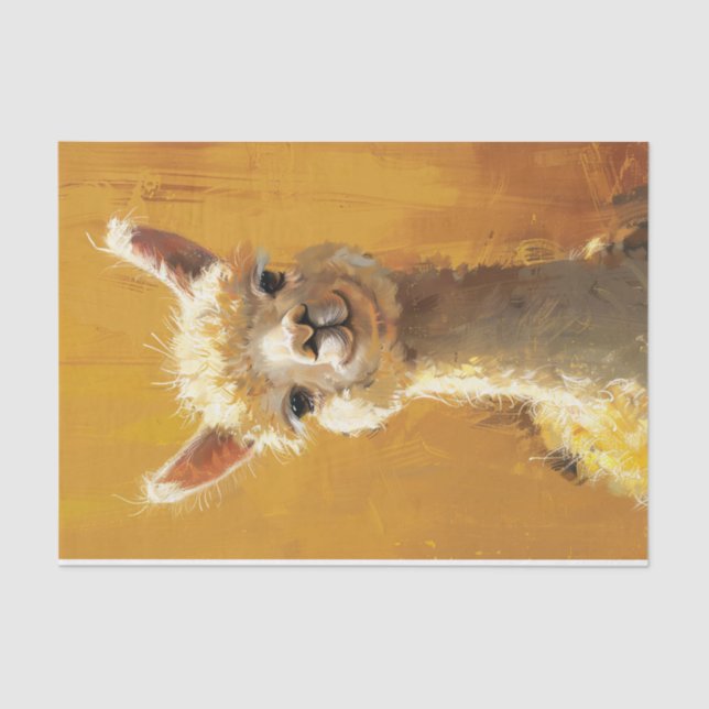 Papel De Seda Decoupage de Pintura em Alpaca (Frente )