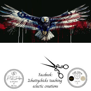 Papel De Seda Decoupage de Pintura na Rua das Bandeiras da Águia