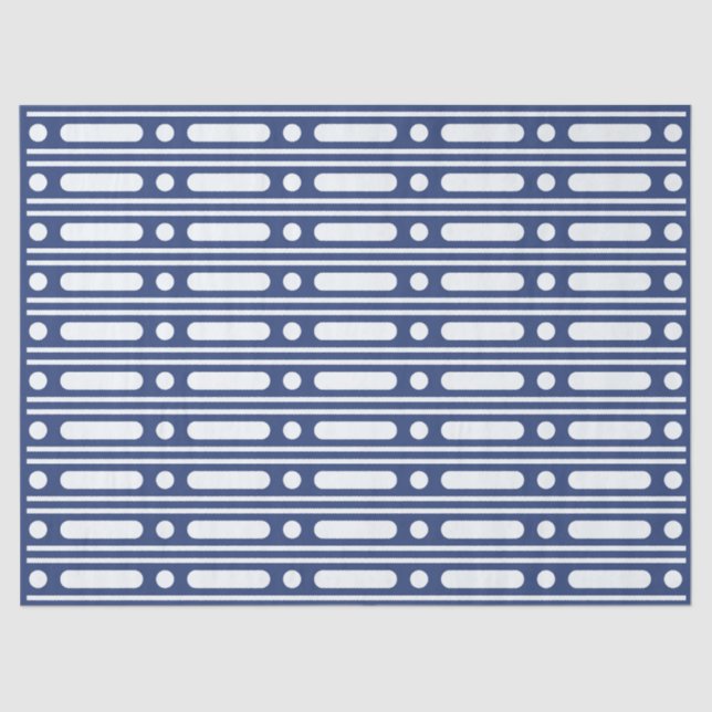 Papel De Seda Decoupage de Pontos de Relevo Ósseo Azul Inky 2 (Frente )