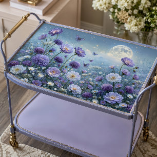 Papel De Seda Decoupage de Prado de Borboleta Lavanda ao Luar
