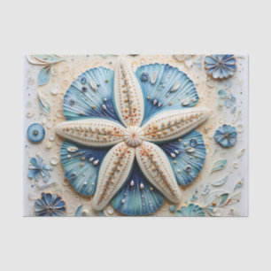 Papel De Seda Decoupage de Praia Costeira Náutica de Starfish
