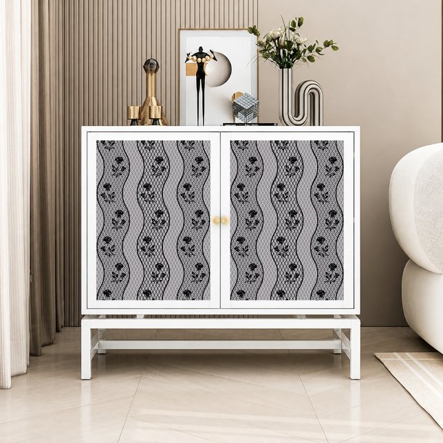 Papel de seda decoupage de renda preta floral vint (Criador carregado)
