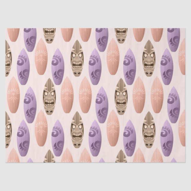 Papel De Seda Decoupage de surf boards coloridas (Frente )