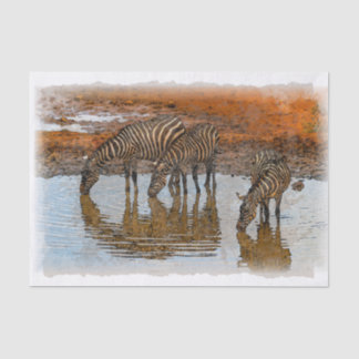 Papel De Seda Decoupage de Trabalho de arte Zebra