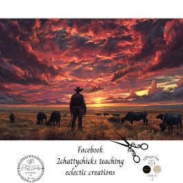 Papel De Seda Decoupage de Trilhos do Cowboy Ocidental