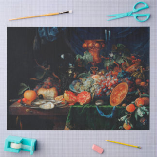 Papel De Seda Decoupage de Vida Morta de Frutas Escuras Vintage