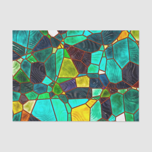 Papel De Seda Decoupage de Vidro do Oceano Seaglass (Frente )