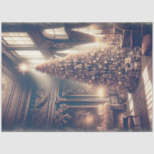 Decoupage de Vintage Elegante da Árvore de Natal C