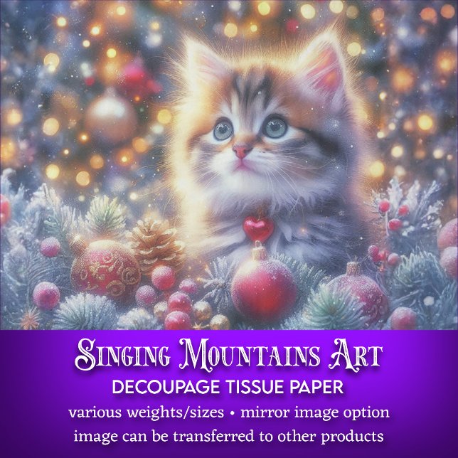 Papel De Seda Decoupage do Artesanato de Natal bonito (Criador carregado)