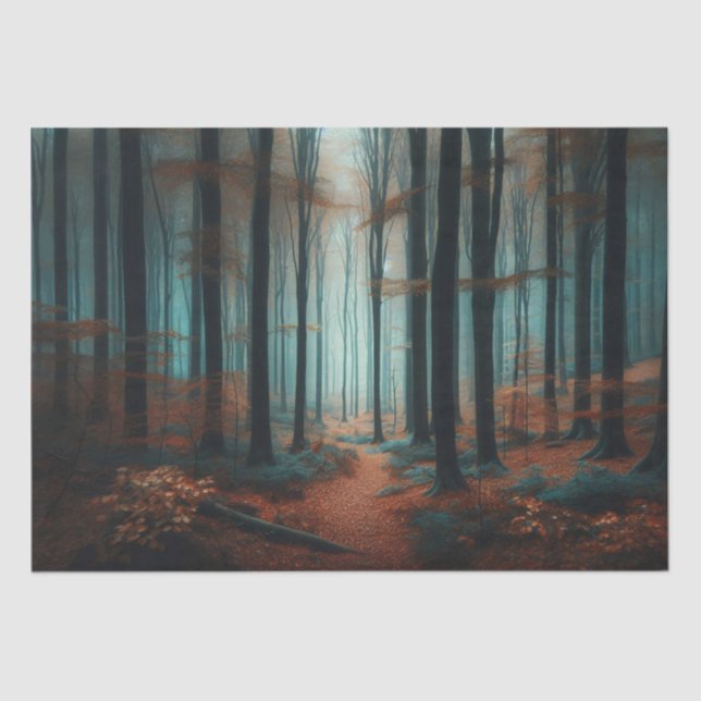 Papel De Seda Decoupage do Autumn Moody Woods (Frente )