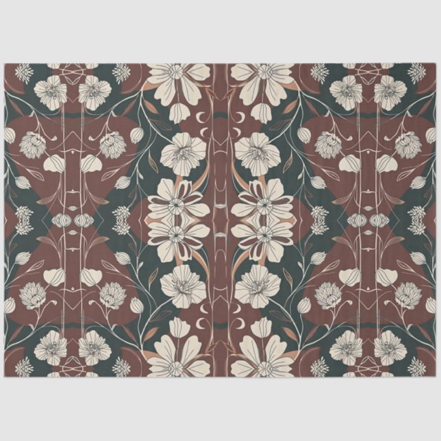 Papel De Seda Decoupage do Autumn Noir Blossoms (Frente )