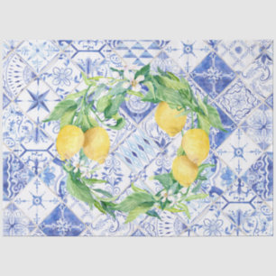 Papel De Seda Decoupage do Azulejo da Casa Farmeira Vermelha-Bra